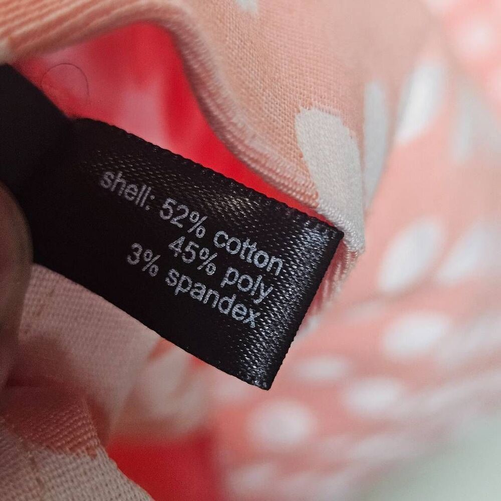 The Limited Women Dress 6 Pink Polka Dot Cotton Blend Sleeveless Fit Flared Mini — image 4 of 5